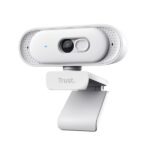 Trust Tomar Webcam QHD 2K - Cavo da 2 m - Microfono integrato - Bilanciamento del bianco automatico - Modalità privacy - Attacco filettato da 1/4" - Campo visivo di 76 gradi - 53x55x93 mm - Colore bianco