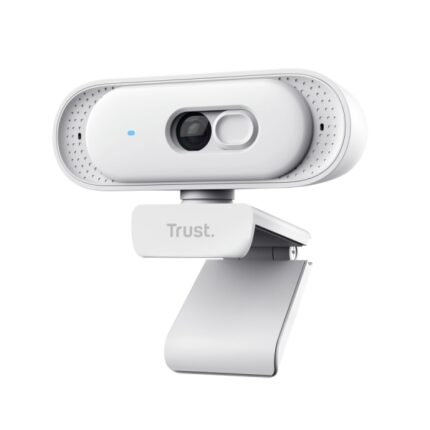 Trust Tomar Webcam QHD 2K - Cavo da 2 m - Microfono integrato - Bilanciamento del bianco automatico - Modalità privacy - Attacco filettato da 1/4" - Campo visivo di 76 gradi - 53x55x93 mm - Colore bianco