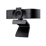 Trust Teza Webcam 4K Ultra HD - Cavo da 2 m - Microfono integrato - Bilanciamento del bianco automatico - Modalità privacy - Adattatore USB-C - Campo visivo di 74 gradi - 50x53x130 mm - Colore nero