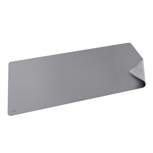 Trust Benya Tappetino da scrivania XXL - PVC - Superficie morbida - Antiscivolo - Flessibile - 430x900 mm - Colore grigio
