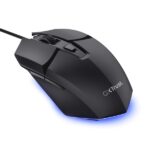 Trust GXT 121 Felox+ Mouse da gioco con 6 pulsanti - Regolabile fino a 10.000 dpi - Luce LED RGB - Cuscinetti antiscivolo - 42x70x131 mm - Colore nero - immagine 3