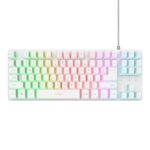 5 m - Formato TKL - Illuminazione RGB - Piedini antiscivolo - 87 tasti - Anti-ghosting - Multipiattaforma - 40x135x359 mm - Colore bianco