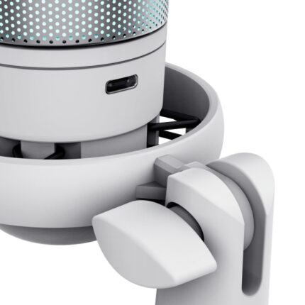 8 m - Adattatore USB-A - Filtro antipop a rete - Illuminazione RGB - 85x120x215 mm - Colore bianco