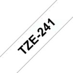 Brother TZe241 Nastro laminato generico per etichette - Testo nero su sfondo bianco - Larghezza 18 mm x 8 metri - immagine 2