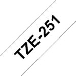 Brother TZe251 Nastro laminato generico per etichette - Testo nero su sfondo bianco - Larghezza 24 mm x 8 metri - immagine 2