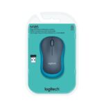Logitech M185 Mouse wireless 1000 dpi - 3 pulsanti - Ambidestro - Colore nero/blu - immagine 4