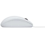 Logitech B100 Mouse USB 800 dpi - 3 pulsanti - Utilizzo ambidestro - Cavo da 1,80 m - Colore bianco - immagine 4