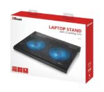 Trust Base di raffreddamento per laptop fino a 17,3" USB - Illuminazione LED blu - 2 ventole da 125 mm - 800 RPM - 360 x 280 mm - Cavo da 55 cm - Colore nero - immagine 5