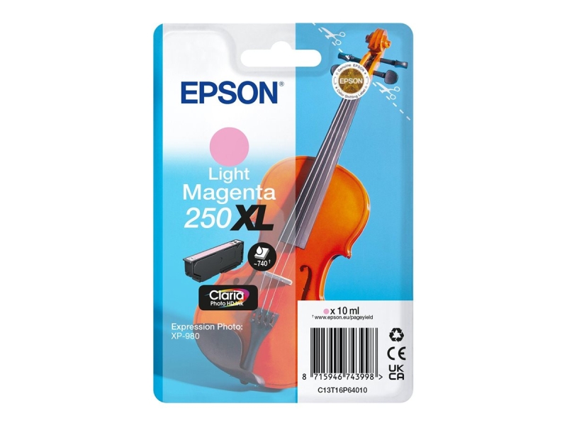 Cartuccia d'inchiostro originale Epson 250XL Magenta Light - C13T16P64010 Cartuccia d'inchiostro originale Epson 250XL Magenta Light - C13T16P64010