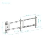 Tooq Orbita - Supporto da parete elettrico per schermi da 32" a 75" - Regolazione motorizzata - Regolazione orizzontale e rotazione - Gestione dei cavi - Peso massimo 50 kg - VESA max. 600x400 mm - Colore: nero - immagine 4