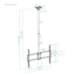 Tooq Supporto da soffitto per schermi da 50-100" - Girevole, inclinabile ed estensibile - Gestione dei cavi - Peso max. 80 kg - VESA max. 800x600 mm - Colore: nero - immagine 4
