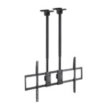 Tooq Supporto da soffitto per schermi da 60-120" - Doppio braccio - Inclinabile ed estensibile - Gestione dei cavi - Peso max. 120 kg - VESA max. 1000x600 mm - Colore: nero