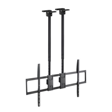 Tooq Supporto da soffitto per schermi da 60-120" - Doppio braccio - Inclinabile ed estensibile - Gestione dei cavi - Peso max. 120 kg - VESA max. 1000x600 mm - Colore: nero