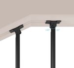 Tooq Supporto da soffitto per schermi da 60-120" - Doppio braccio - Inclinabile ed estensibile - Gestione dei cavi - Peso max. 120 kg - VESA max. 1000x600 mm - Colore: nero - immagine 4