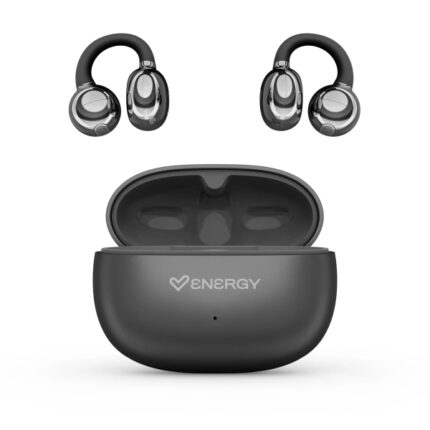 Cuffie Energy Sistem ChicPods True Wireless - Bluetooth 5.4 - 23 ore di autonomia - Tecnologia Open Sound - Microfono con riduzione del rumore - Assistente vocale integrato - Design curvo - Colore nero