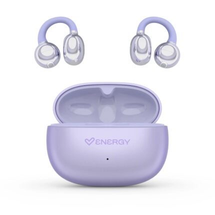 Energy Sistem ChicPods Cuffie True Wireless - Bluetooth 5.4 - 23 ore di autonomia - Tecnologia Open Sound - Microfono con riduzione del rumore - Assistente vocale integrato - Design curvo - Colore viola