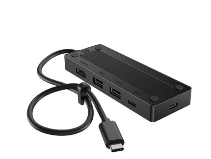 HP Travel Hub G3 5-in-1 USB-C Multiport Hub - HDMI 4K 60Hz - 2x USB A 10Gbps - 2x USB C Data + Power Delivery fino a 65W - Design da viaggio compatto
