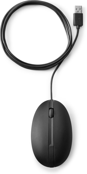 Mouse laser USB HP 320M - Sensore regolabile a 1200 DPI - Design ergonomico ambidestro - 3 pulsanti con rotella di scorrimento - Plug & Play - Colore nero