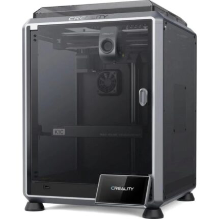 Stampante 3D chiusa Creality K1C - Dimensioni 22x22x25cm - Alloggiamento in lega di alluminio e vetro - Interfaccia utente intelligente - Velocità fino a 600 mm/s