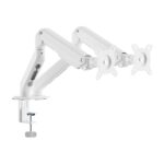 Supporto da tavolo Aisens Eco con 2 bracci articolati per monitor da 17"-32" - Supporta fino a 9 kg - Gestione dei cavi - VESA 100x100 mm - Contrappeso girevole e inclinabile - Colore bianco - immagine 2