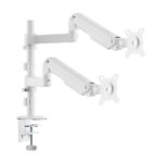 Supporto da tavolo Aisens Eco con 2 bracci articolati per monitor da 17"-32" - Supporta fino a 9 kg - Gestione dei cavi - VESA 100x100 mm - Contrappeso girevole e inclinabile - Colore bianco - immagine 2