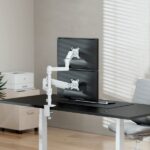 Supporto da tavolo Aisens Eco con 2 bracci articolati per monitor da 17"-32" - Supporta fino a 9 kg - Gestione dei cavi - VESA 100x100 mm - Contrappeso girevole e inclinabile - Colore bianco - immagine 5
