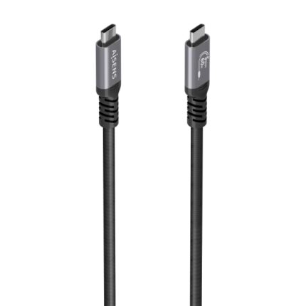 Cavo USB-C maschio Aisens - Supporta fino a 60 W - Lunghezza 7 m - Velocità di trasferimento fino a 5 Gbps - Risoluzione 4K - Alluminio - Colore nero