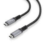 Aisens Cavo USB-C maschio - Supporta fino a 240W - Lunghezza 0,5m - Velocità di trasferimento fino a 40Gbps - Risoluzione 8K - Alluminio - Nero - Colore nero - immagine 3