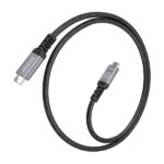 Cavo USB-C maschio Aisens - Supporta fino a 240 W - Lunghezza 1 m - Velocità di trasferimento fino a 40 Gbps - Risoluzione 8K - Alluminio - Colore nero - immagine 2