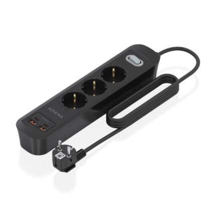 Ciabatta elettrica Aisens con 3 prese Schuko - 2xUSB-C - 2xUSB-A - Cavo da 1