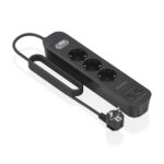 4 m - Interruttore con indicatore LED - Consegna di energia - Qualcomm 3.0 - Colore nero