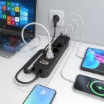Ciabatta elettrica Aisens con 3 prese Schuko - 2xUSB-C - 2xUSB-A - Cavo da 1,4 m - Interruttore con indicatore LED - Consegna di energia - Qualcomm 3.0 - Colore nero - immagine 5