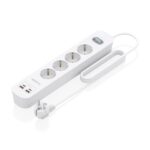 Striscia di alimentazione Aisens con 4 prese Schuko - 2xUSB-C - 2xUSB-A - Cavo da 1