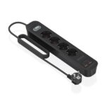 4 m - Interruttore con indicatore LED - Consegna di energia - Qualcomm 3.0 - Colore nero