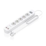Striscia elettrica Aisens con 5 prese Schuko - 2xUSB-C - 2xUSB-A - Cavo da 1
