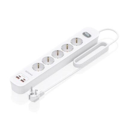 Striscia elettrica Aisens con 5 prese Schuko - 2xUSB-C - 2xUSB-A - Cavo da 1