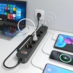 Striscia elettrica Aisens con 5 prese Schuko - 2xUSB-C - 2xUSB-A - Cavo da 1,4 m - Interruttore con indicatore LED - Consegna di energia - Qualcomm 3.0 - Colore nero - immagine 5