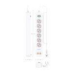 Striscia di alimentazione Aisens con 6 prese Schuko - 2xUSB-C - 2xUSB-A - Cavo da 1,4 m - Interruttore con indicatore LED - Consegna di energia - Qualcomm 3.0 - Colore bianco - immagine 4