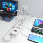 Striscia di alimentazione Aisens con 6 prese Schuko - 2xUSB-C - 2xUSB-A - Cavo da 1,4 m - Interruttore con indicatore LED - Consegna di energia - Qualcomm 3.0 - Colore bianco - immagine 5