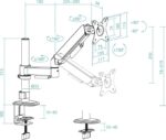 Tooq Supporto da tavolo per monitor con braccio articolato 17"-32" - Supporta fino a 9 kg - Gestione dei cavi - VESA 100x100 mm - Girevole e inclinabile - Nero - immagine 3