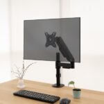 Tooq Supporto da tavolo per monitor con braccio articolato 17"-32" - Supporta fino a 9 kg - Gestione dei cavi - VESA 100x100 mm - Girevole e inclinabile - Nero - immagine 4