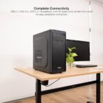 Tooq Prisma Ultra - Case ATX semi-tower - Alimentatore da 500 W - Ventola da 120 mm - Alloggiamenti: 3x 5,25" / 3x 3,5" / 2x 2,5" - 2 porte USB - USB-C - Audio HD - Microfono - 405 x 180 x 410 mm - Colore: nero - immagine 5