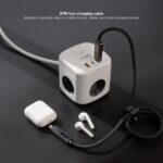 Cavo USB-C 4-in-1 Nanocable - Supporta fino a 27 W - Lunghezza 1 m - Adattatore USB-A e Lightning integrato - Display digitale - Intreccio di cotone - Colore nero - immagine 4