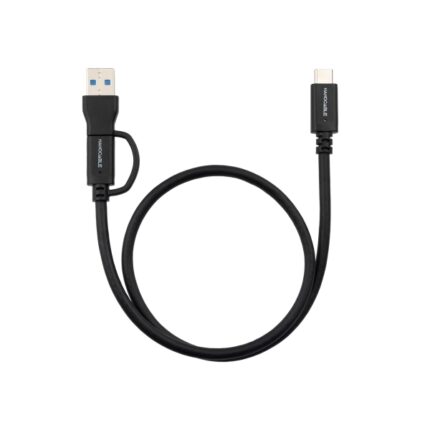 5 m - Velocità di trasferimento fino a 10 Gbps - Risoluzione 4K - Adattatore USB-A integrato - Colore nero