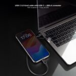 Cavo USB-C maschio Nanocable - Supporta fino a 60 W - Lunghezza 2 m - Velocità di trasferimento fino a 10 Gbps - Risoluzione 4K - Adattatore USB-A integrato - Colore nero - immagine 3
