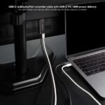 Cavo adattatore da USB-C a Displayport 1.4 di Nanocable - Lunghezza 1,8 m - Risoluzione 8K - Alloggiamento in alluminio metallico - Erogazione di potenza 100 W - Colore grigio scuro - immagine 3