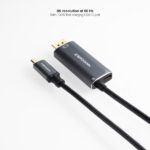 Cavo adattatore da USB-C a Displayport 1.4 di Nanocable - Lunghezza 1,8 m - Risoluzione 8K - Alloggiamento in alluminio metallico - Erogazione di potenza 100 W - Colore grigio scuro - immagine 4
