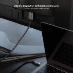 Cavo adattatore da USB-C a Displayport di Nanocable - Bidirezionale - Lunghezza 2 m - Risoluzione 8K - Alloggiamento in alluminio metallico - Compatibile con HDR - Colore Grigio Scuro - immagine 4