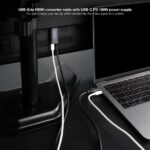 Cavo adattatore da USB-C a HDMI di Nanocable - Lunghezza 1,8 m - Risoluzione 8K - Alloggiamento in alluminio metallico - 195x230x20 mm - Colore grigio scuro - immagine 3
