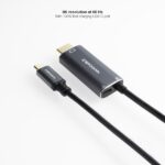 Cavo adattatore da USB-C a HDMI di Nanocable - Lunghezza 1,8 m - Risoluzione 8K - Alloggiamento in alluminio metallico - 195x230x20 mm - Colore grigio scuro - immagine 4